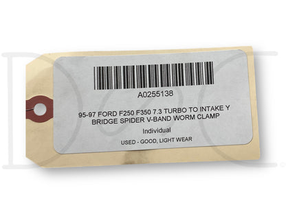 95-97 Ford F250 F350 7.3 Turbo To Intake Y Bridge Spider V-Band Worm Clamp