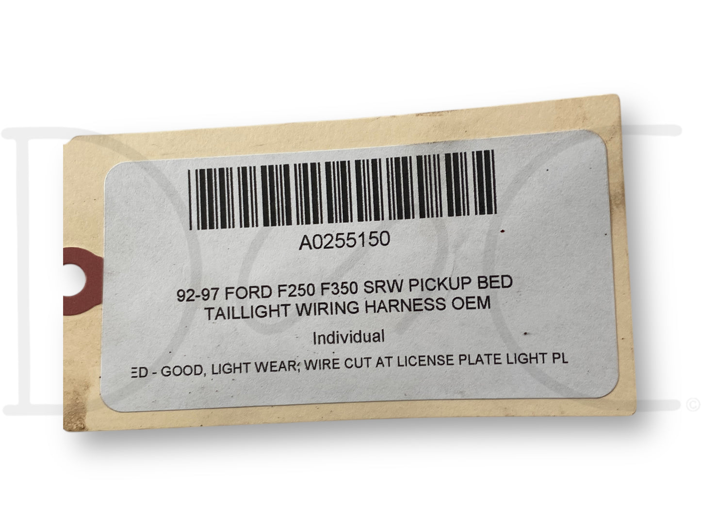 92-97 Ford F250 F350 SRW Pickup Bed Taillight Wiring Harness OEM