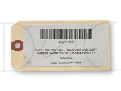 95-97 Ford F250 F350 Truck OEM Cab Light Wiring Harness F5Tb-15A404-P260H Aa