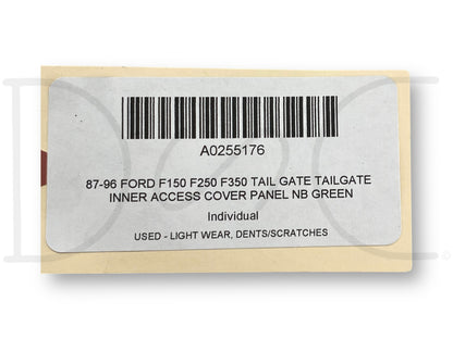 87-96 Ford F150 F250 F350 Tail Gate Tailgate Inner Access Cover Panel Nb Green
