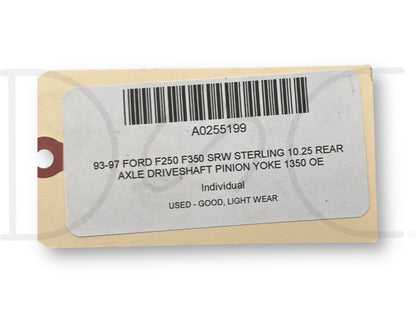 93-97 Ford F250 F350 SRW Sterling 10.25 Rear Axle Driveshaft Pinion Yoke 1350 OE