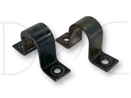 85-97 Ford F250 F350 2WD Front Axle Sway Bar Bushing Brackets Bracket Set OE