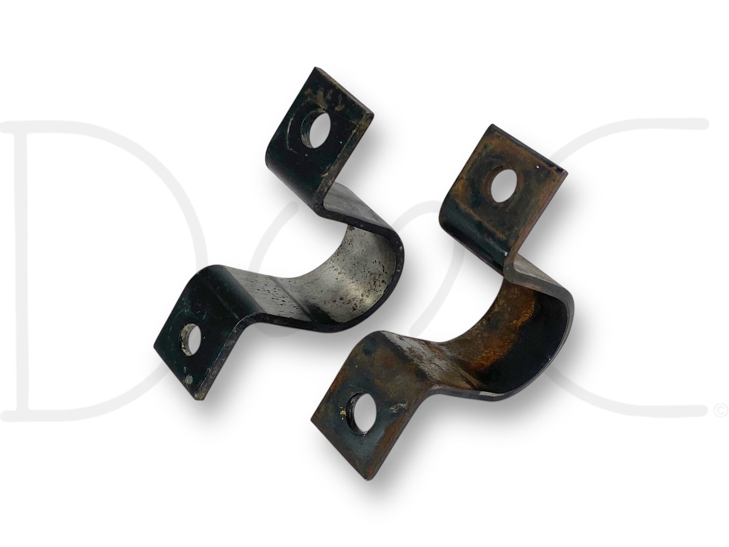 85-97 Ford F250 F350 2WD Front Axle Sway Bar Bushing Brackets Bracket Set OE