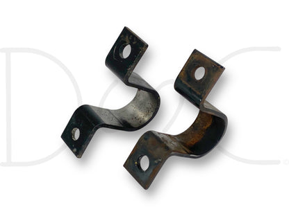 85-97 Ford F250 F350 2WD Front Axle Sway Bar Bushing Brackets Bracket Set OE