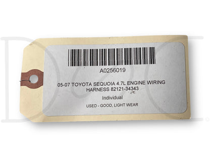 05-07 Toyota Sequoia 4.7L Engine Wiring Harness 82121-34343