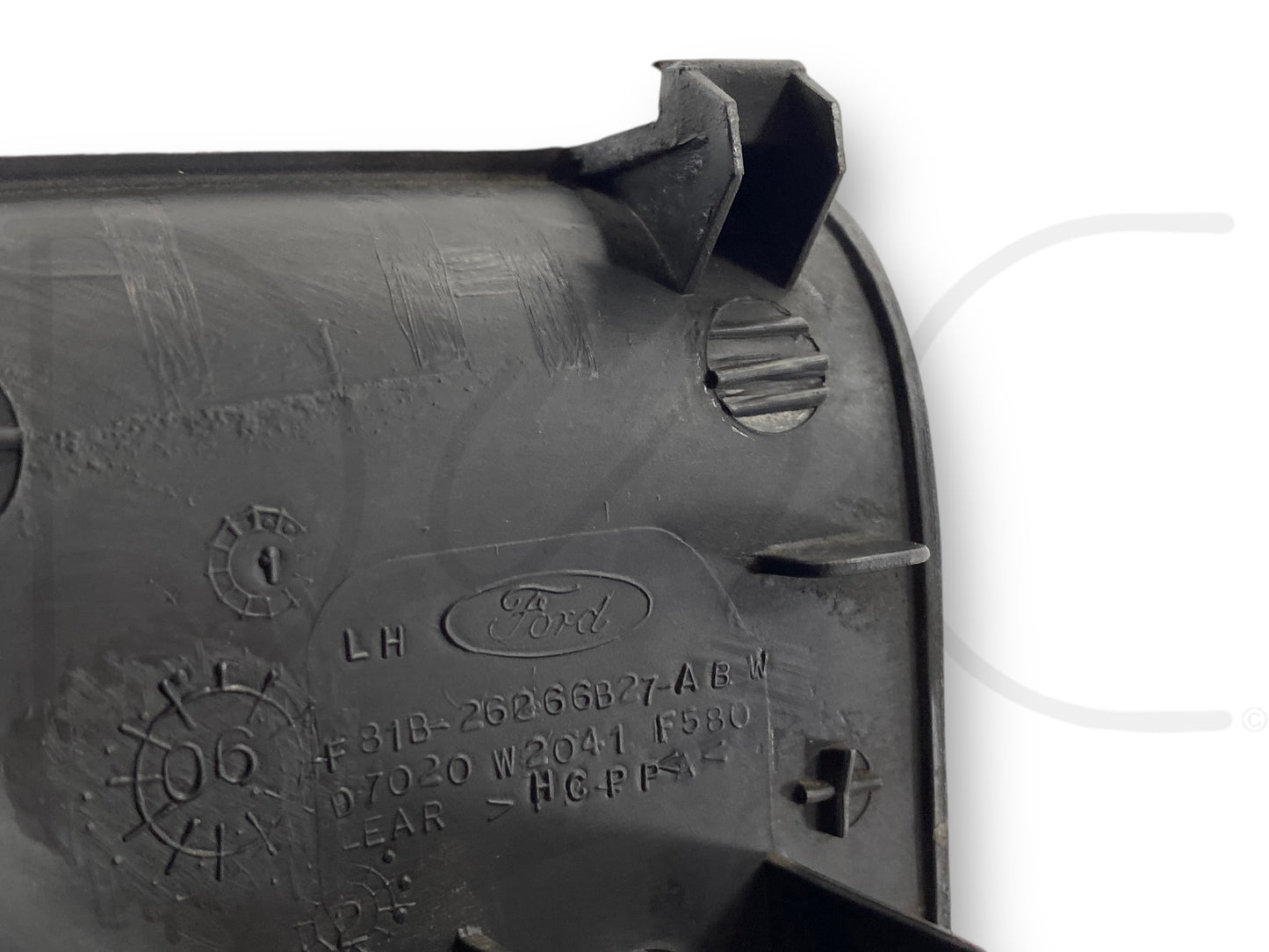 99-07 Ford F250 F350 LH Left Rear Door Panel Armrest Trim Cover Gray *Blem*