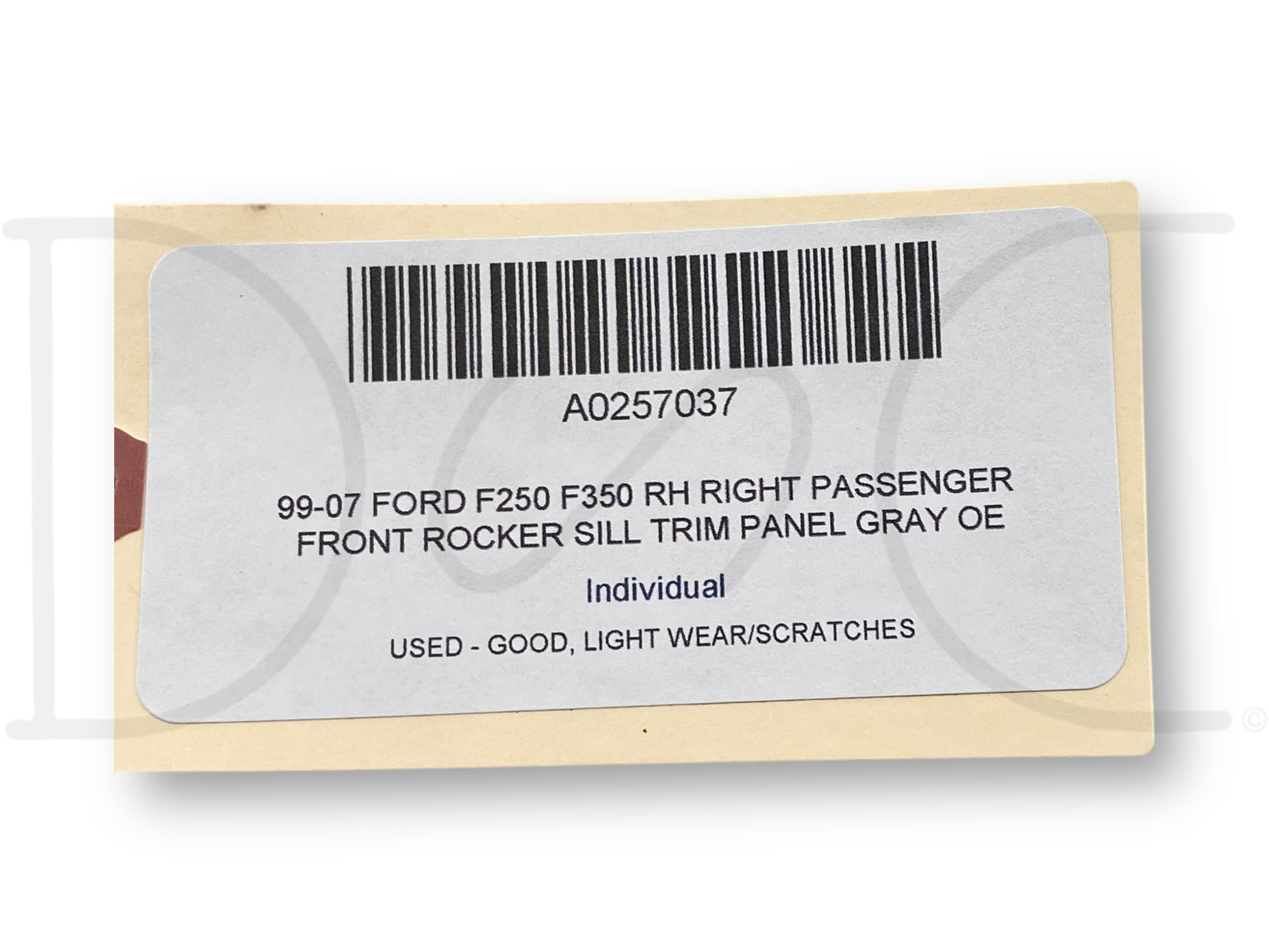 99-07 Ford F250 F350 RH Right Passenger Front Rocker Sill Trim Panel Gray OE