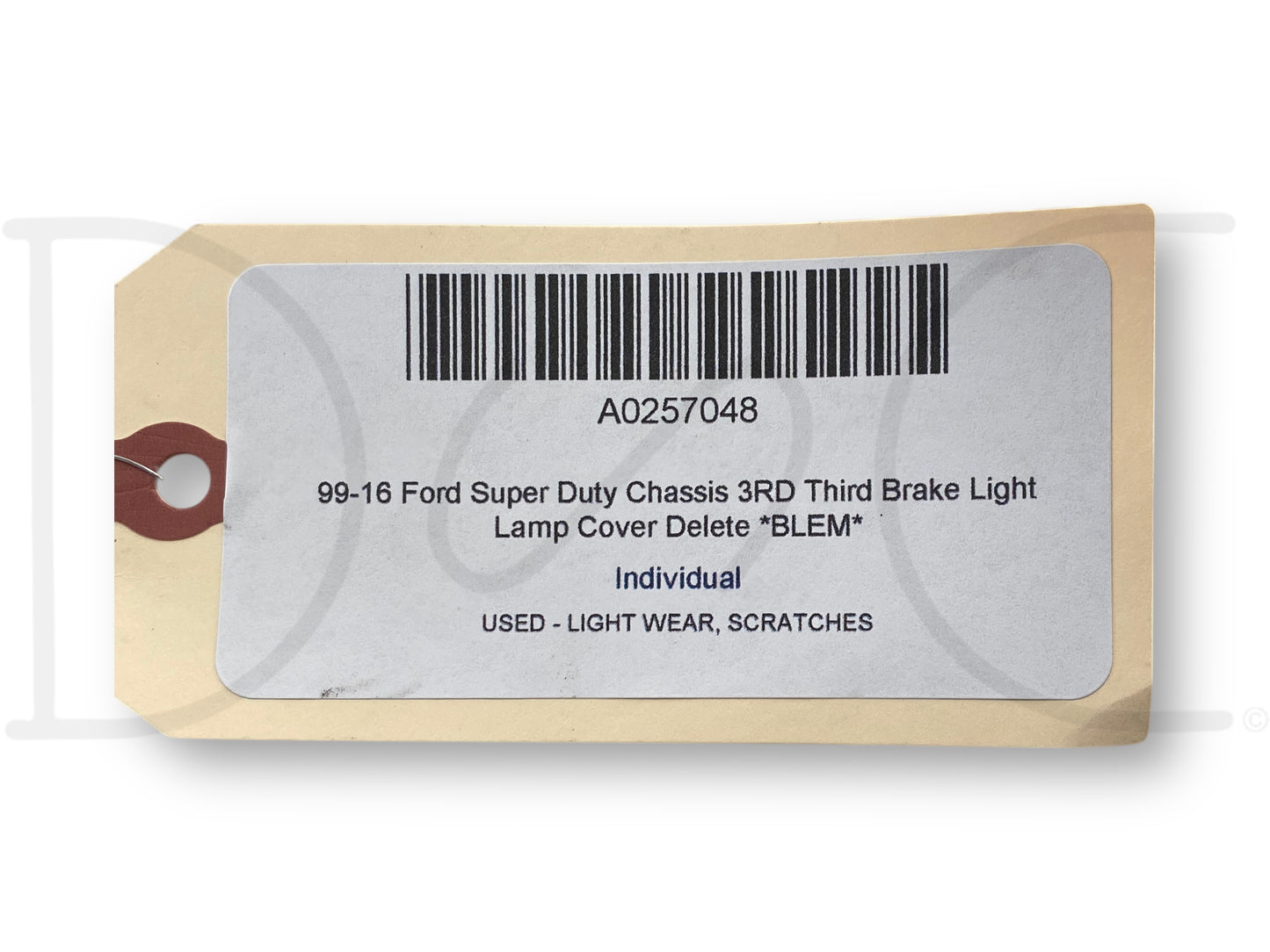99-16 Ford Super Duty Chassis 3Rd Third Brake Light Lamp Cover Delete *Blem*