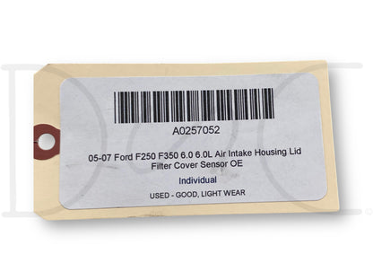 05-07 Ford F250 F350 6.0 6.0L Air Intake Housing Lid Filter Cover Sensor OE