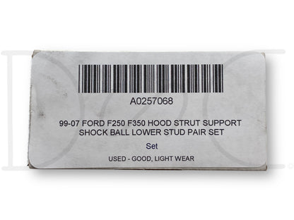 99-07 Ford F250 F350 Hood Strut Support Shock Ball Lower Stud Pair Set