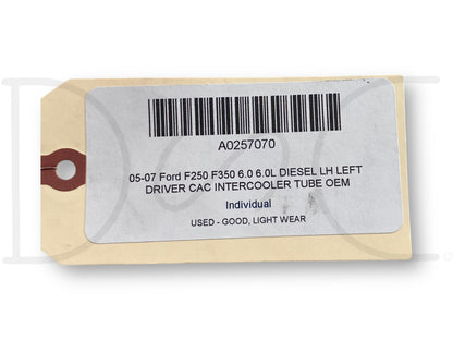 05-07 Ford F250 F350 6.0 6.0L Diesel LH Left Driver CAC Intercooler Tube OEM