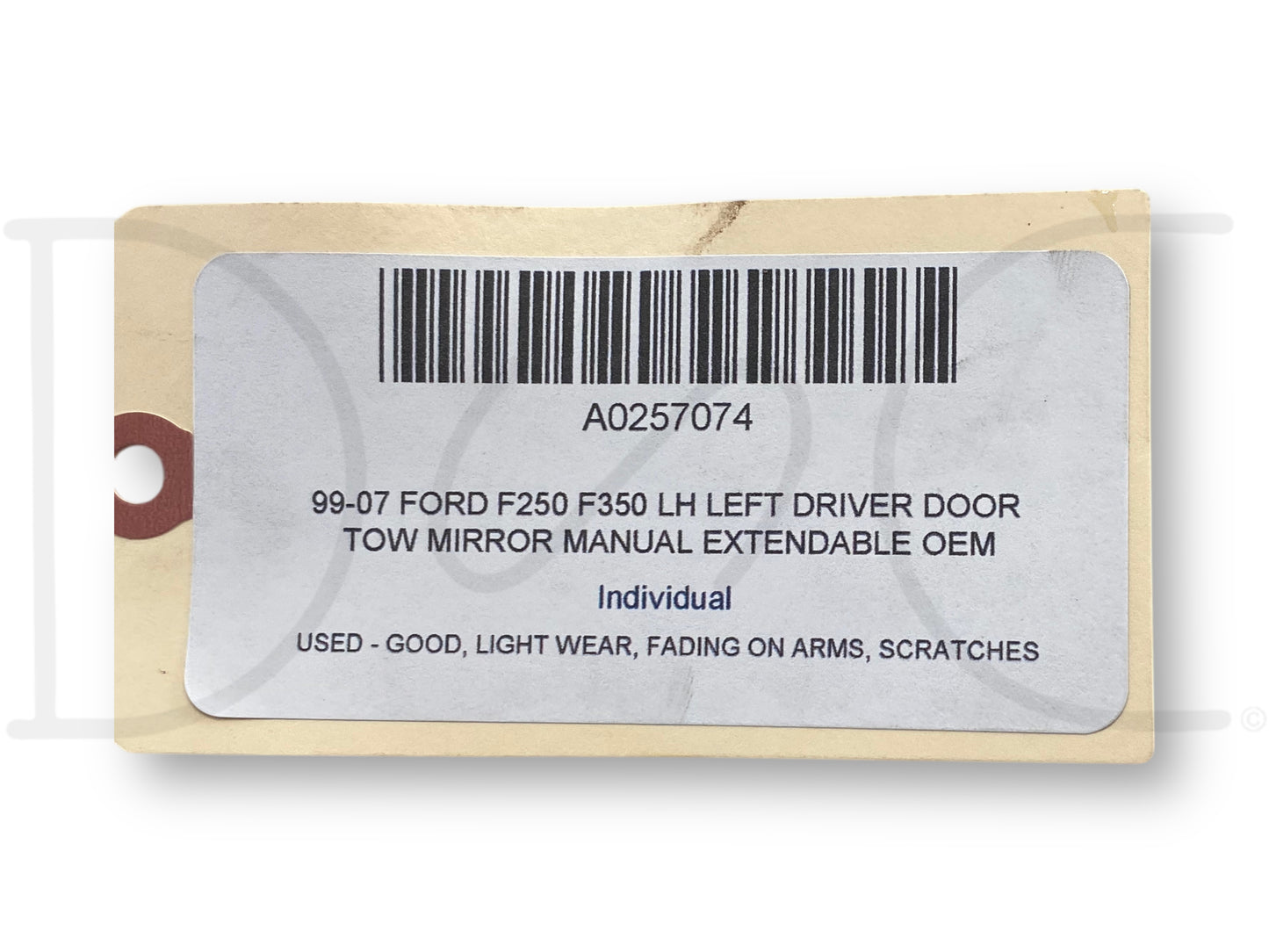 99-07 Ford F250 F350 LH Left Driver Door Tow Mirror Manual Extendable OEM