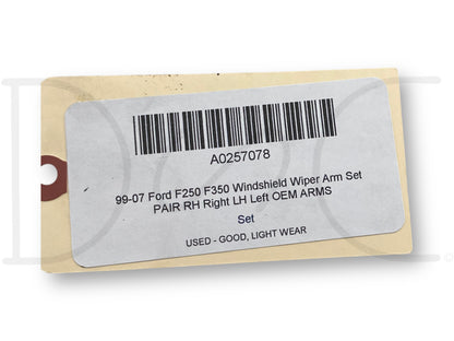 99-07 Ford F250 F350 Windshield Wiper Arm Set Pair RH Right LH Left OEM Arms