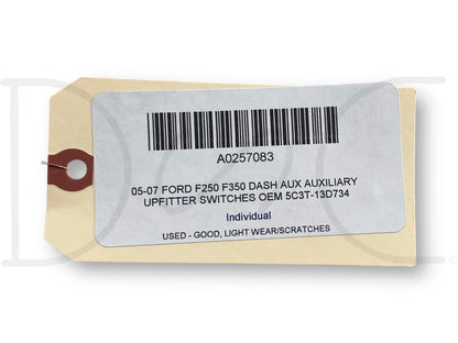 05-07 Ford F250 F350 Dash Aux Auxiliary Upfitter Switches OEM 5C3T-13D734