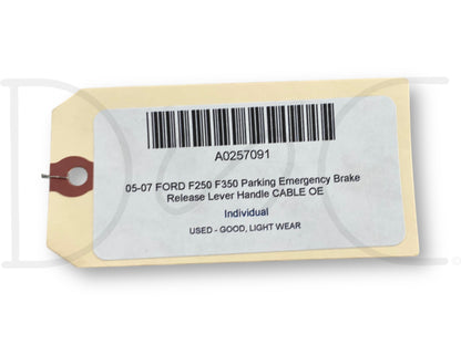 05-07 Ford F250 F350 Parking Emergency Brake Release Lever Handle Cable OE