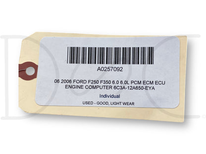 06 2006 Ford F250 F350 6.0 6.0L PCM ECM ECU Engine Computer 6C3A-12A650-Eya