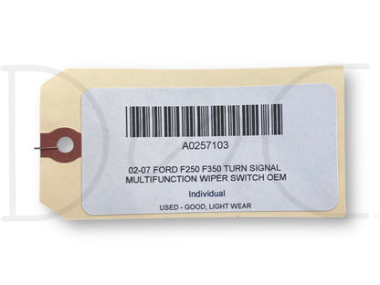02-07 Ford F250 F350 Turn Signal Multifunction Wiper Switch OEM