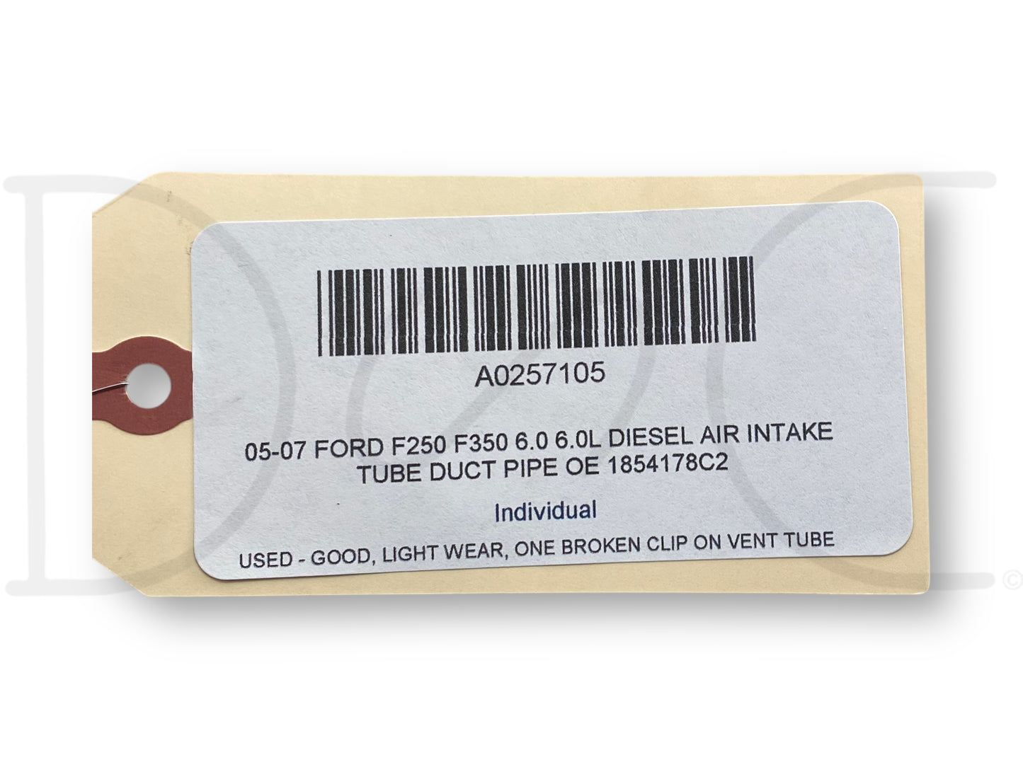 05-07 Ford F250 F350 6.0 6.0L Diesel Air Intake Tube Duct Pipe OE 1854178C2