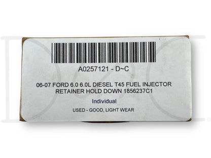 06-07 Ford 6.0 6.0L Diesel T45 Fuel Injector Retainer Hold Down 1856237C1