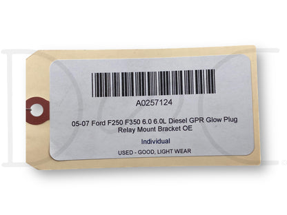 05-07 Ford F250 F350 6.0 6.0L Diesel Gpr Glow Plug Relay Mount Bracket OE