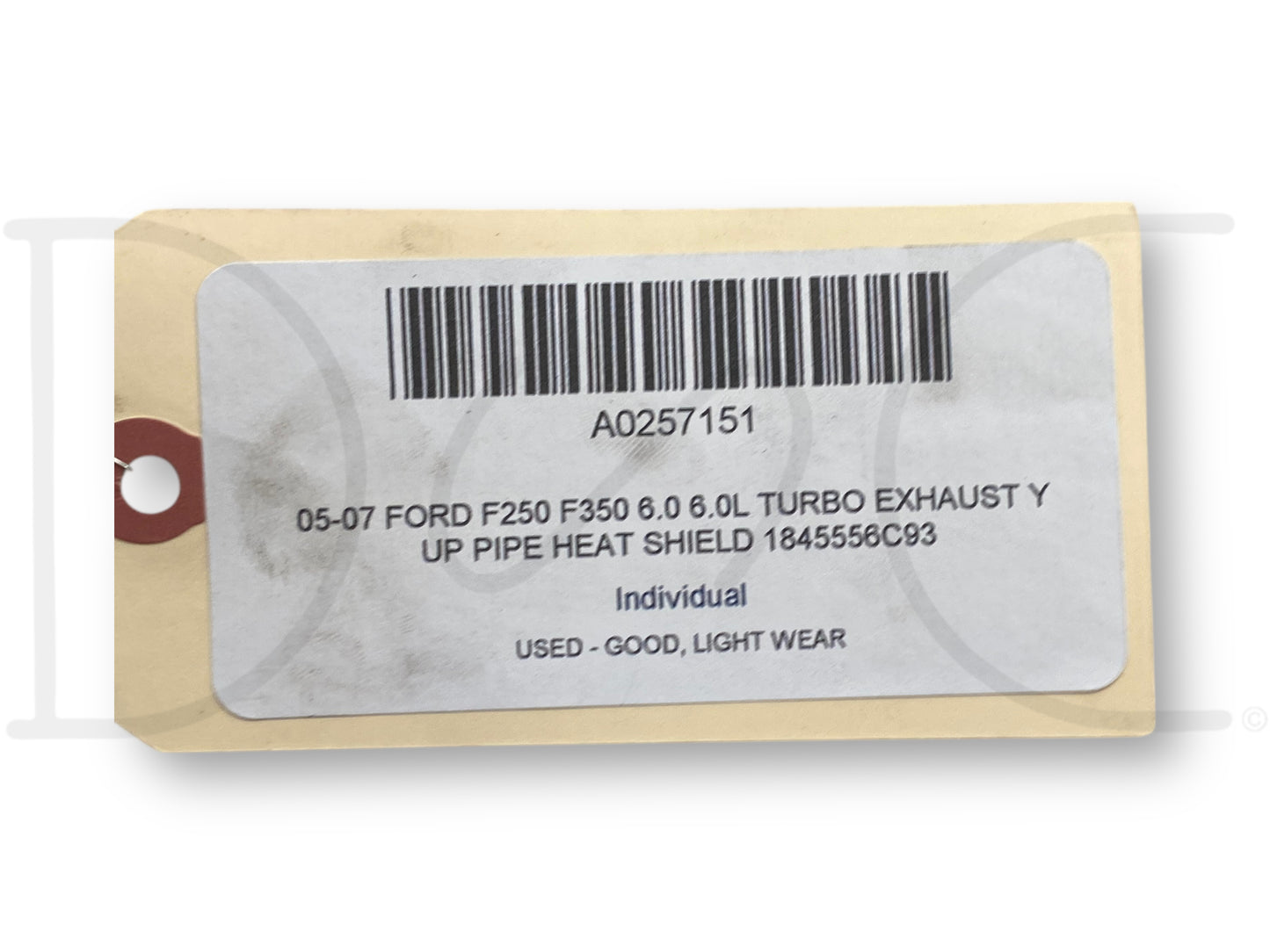 05-07 Ford F250 F350 6.0 6.0L Turbo Exhaust Y Up Pipe Heat Shield 1845556C93