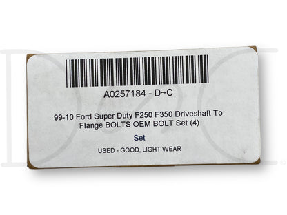 99-10 Ford Super Duty F250 F350 Driveshaft To Flange Bolts OEM Bolt Set (4)