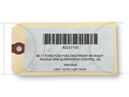 99-17 Ford F250 F350 2WD Front RH Right Radius Arm Suspension Control OE