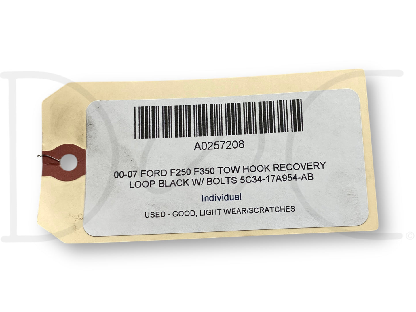 00-07 Ford F250 F350 Tow Hook Recovery Loop Black W/ Bolts 5C34-17A954-AB