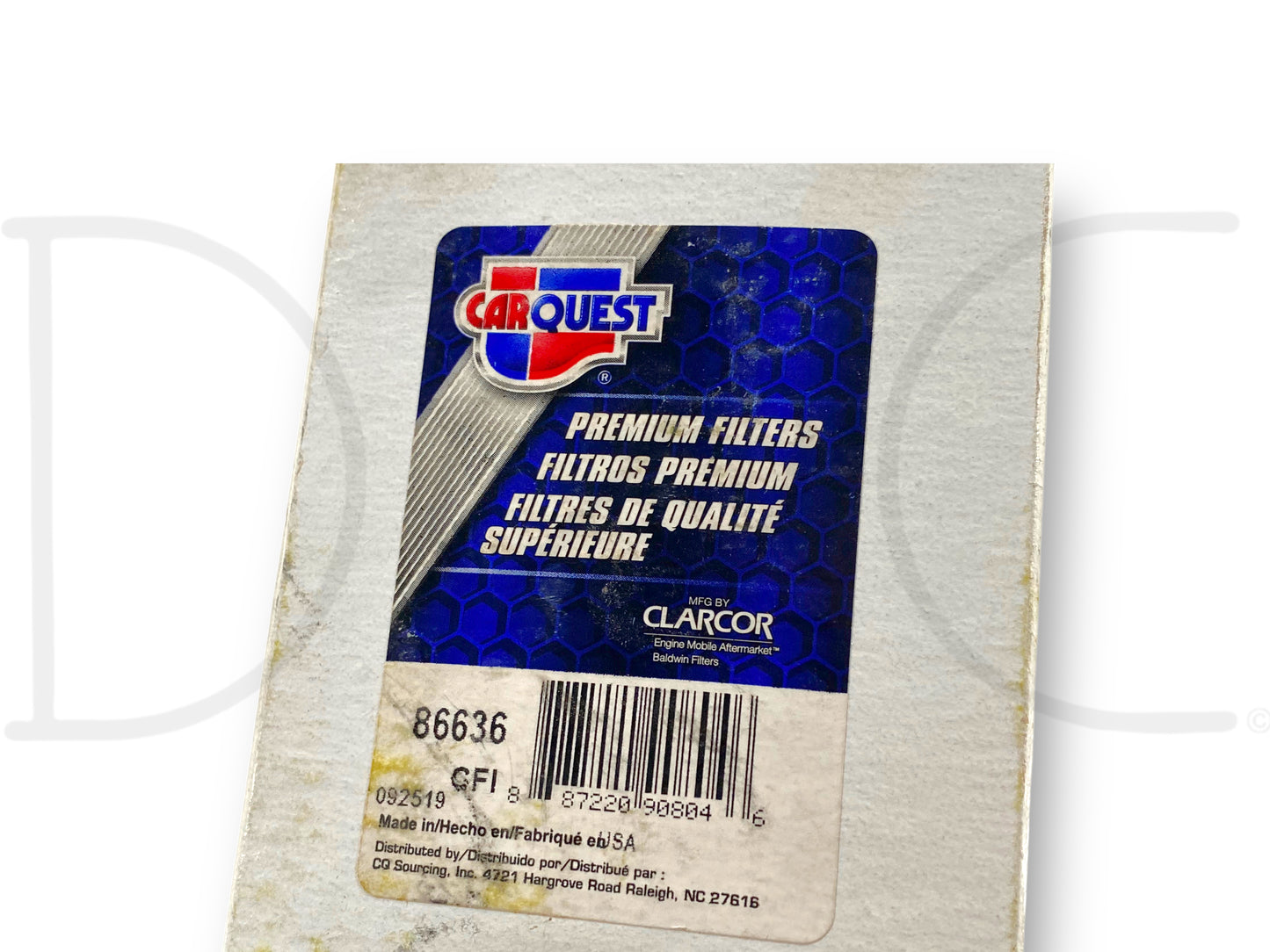 Carquest Fuel Filter Water Separator 86636