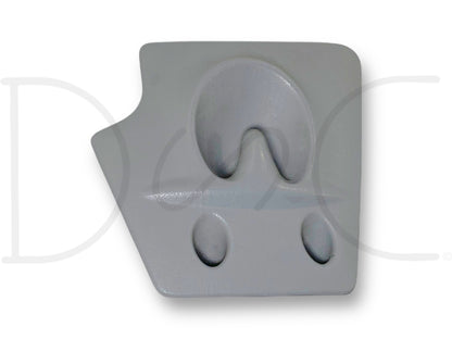 99-04 Ford F250 F350 Center Dash Trash Bag Hook Ashtray Delete Panel Gray OE, used condition with light wear, compatible with 1999-2004 Ford Super Duty trucks and Excursion models.
