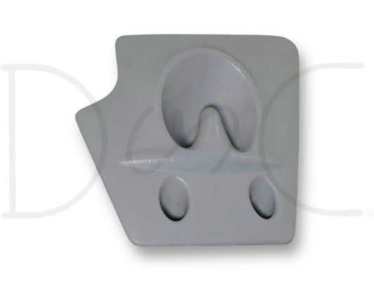 99-04 Ford F250 F350 Center Dash Trash Bag Hook Ashtray Delete Panel Gray OE, used condition with light wear, compatible with 1999-2004 Ford Super Duty trucks and Excursion models.