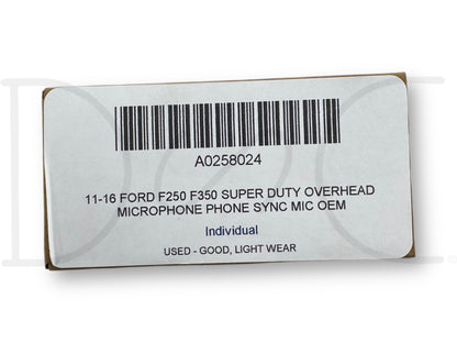 11-16 Ford F250 F350 Super Duty Overhead Microphone Phone Sync Mic OEM