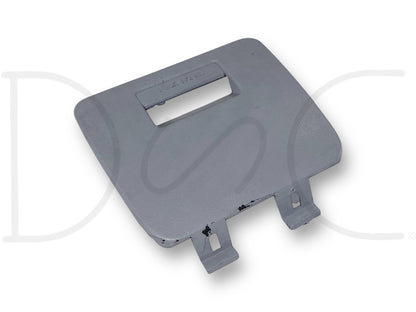 92-97 Ford F250 F350 Lower Dash Fuse Panel Cover Trim Gray OE F2Tb-15045D64 used with light wear and paint blemishes removed from 1994 Ford F-350 Super Duty truck.