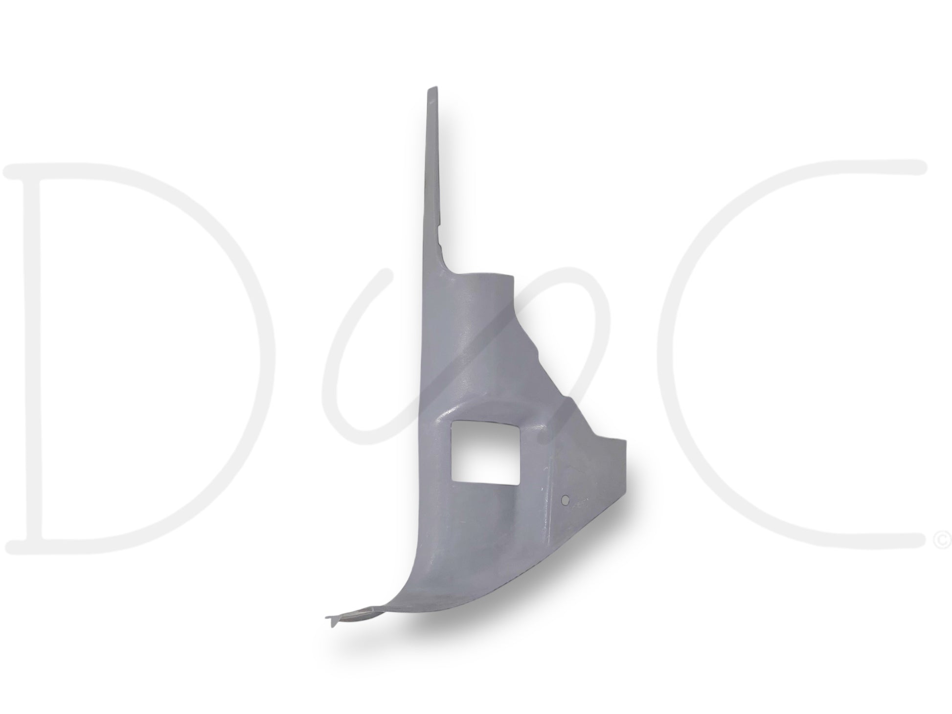 92-97 Ford F250 F350 LH Left Driver Lower Kick Panel Trim Gray OE, used with light wear and scratches, compatible with 1992-1997 Ford F-250 and F-350 trucks.