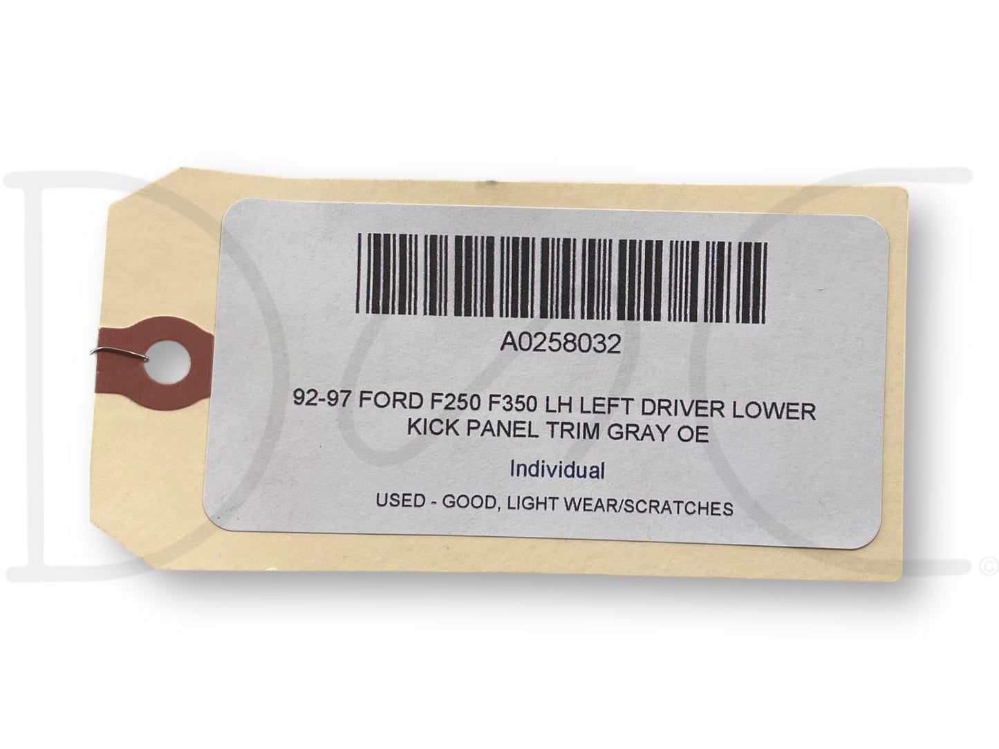 92-97 Ford F250 F350 LH Left Driver Lower Kick Panel Trim Gray OE