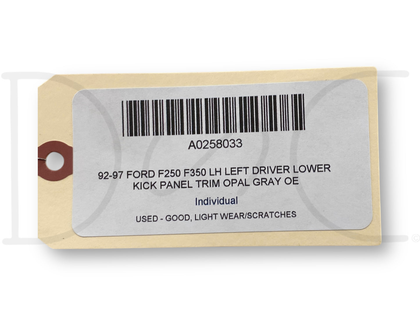 92-97 Ford F250 F350 LH Left Driver Lower Kick Panel Trim Opal Gray OE