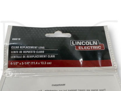 Lincoln Electric Kh619 Clear Polycarbonate Replacement Lens 4.5"X5.25"