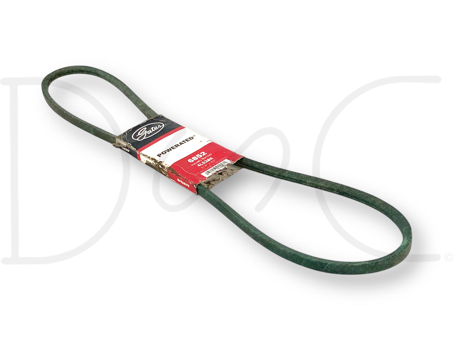Gates 6852 Powerated V-Belt 1/2" X 52" 4L520K new old stock with wear on packaging, designed for reliable performance in Super Duty and Ford Powerstroke diesel engines.