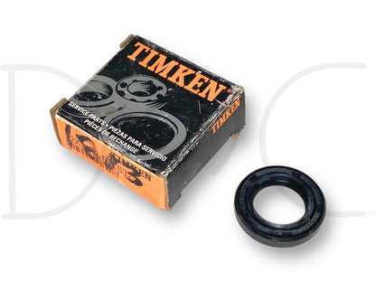 Timken 22X36X7-R2Ls32-S Small Bore Metric Oil Seal Nos with black rubber seal and used box showing wear on packaging, suitable for diesel truck repair or replacement.