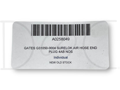 Gates G31050-0004 Surelok Air Hose End Plug 4Ab Nos