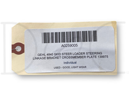 Gehl 4840 Skid Steer Loader Steering Linkage Bracket Crossmember Plate 139975