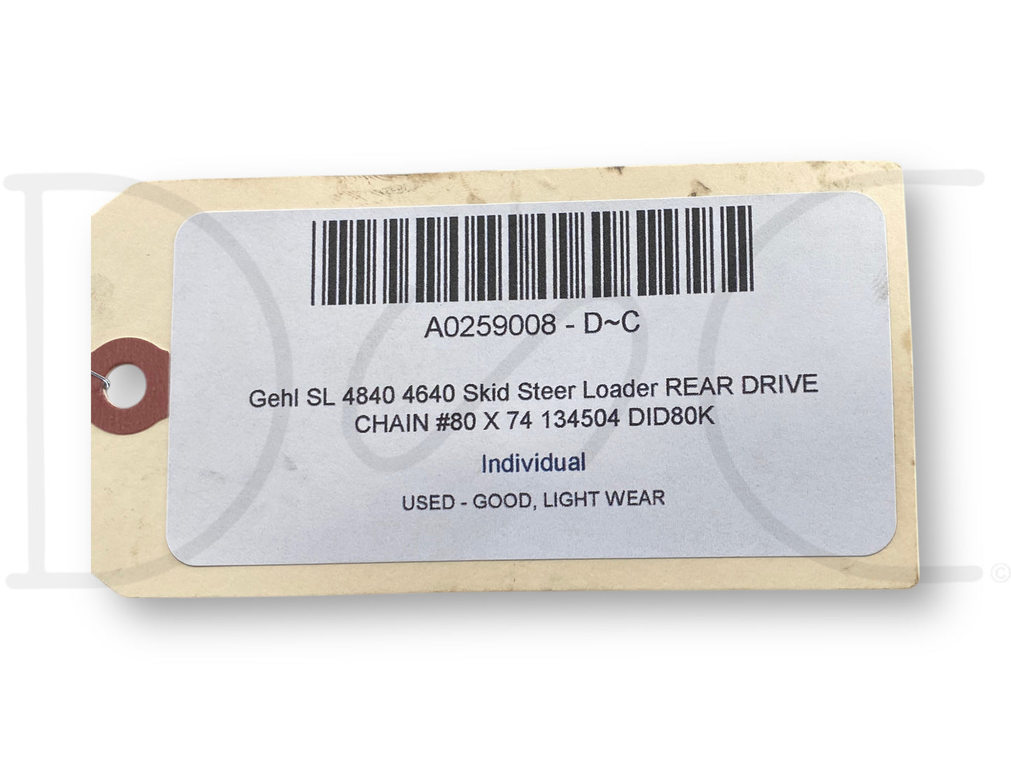 Gehl Sl 4840 4640 Skid Steer Loader Rear Drive Chain #80 X 74 134504 Did80K