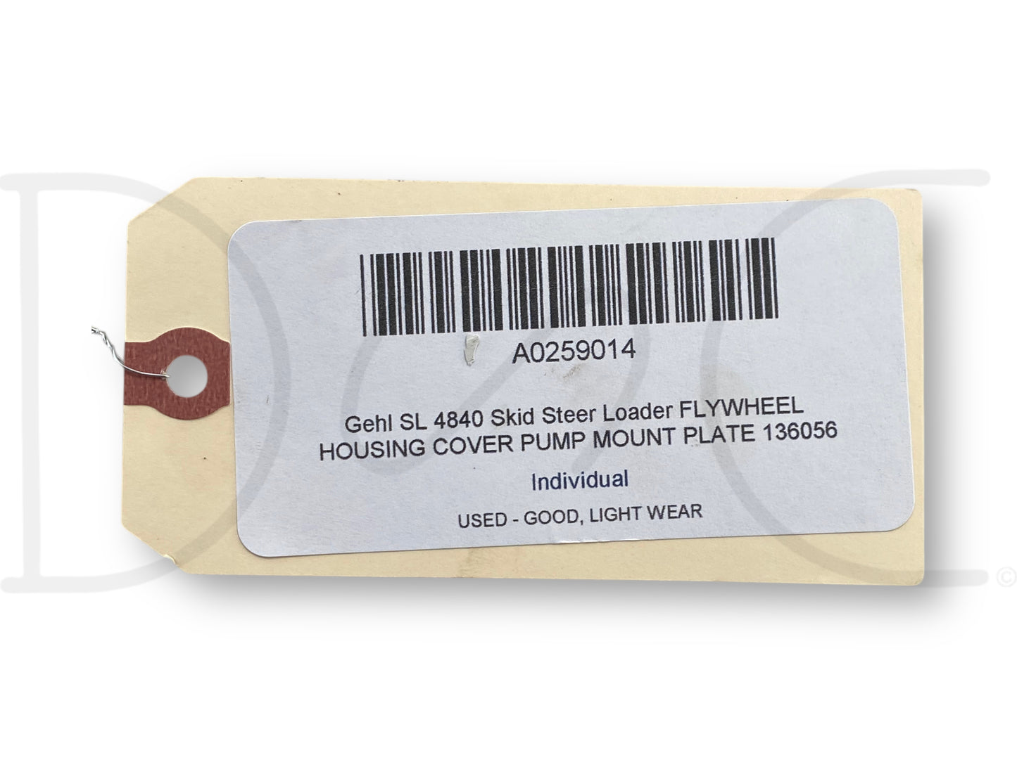 Gehl Sl 4840 Skid Steer Loader Flywheel Housing Cover Pump Mount Plate 136056