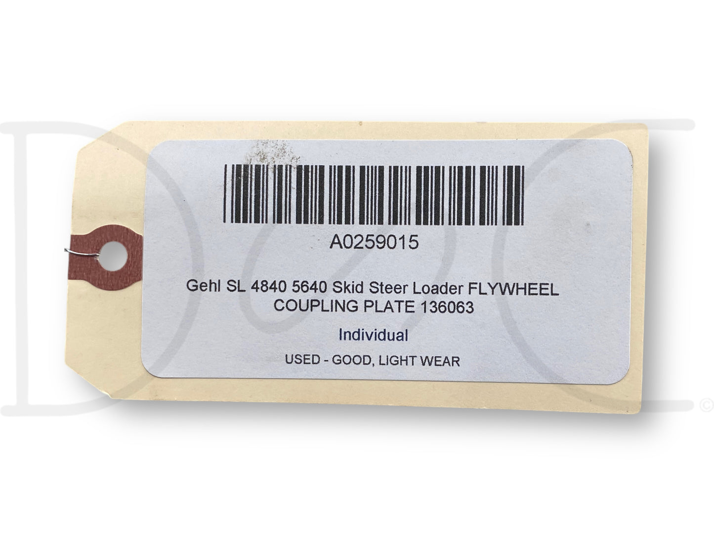 Gehl Sl 4840 5640 Skid Steer Loader Flywheel Coupling Plate 136063