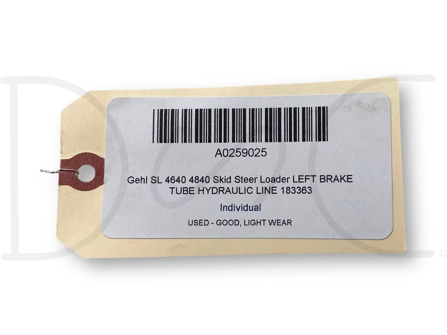 Gehl Sl 4640 4840 Skid Steer Loader Left Brake Tube Hydraulic Line 183363
