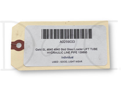 Gehl Sl 4640 4840 Skid Steer Loader Lift Tube Hydraulic Line Pipe 139895