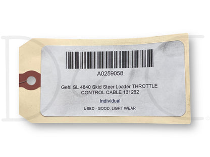 Gehl Sl 4840 Skid Steer Loader Throttle Control Cable 131262