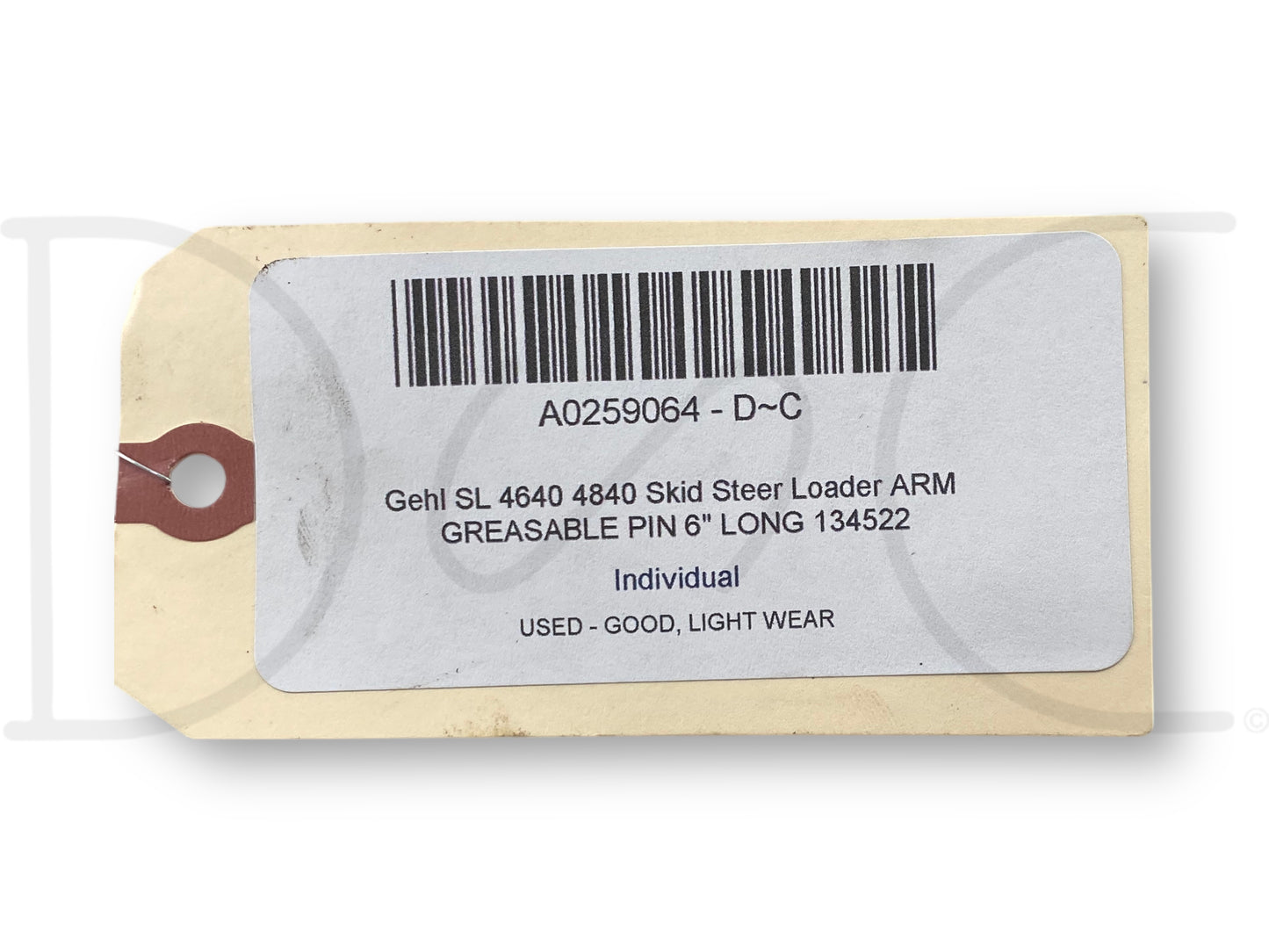 Gehl Sl 4640 4840 Skid Steer Loader Arm Greasable Pin 6" Long 134522