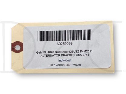 Gehl Sl 4840 Skid Steer Deutz F4M2011 Alternator Bracket 04272745