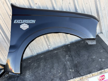 99-07 Ford F250 F350 Excursion Front Fender RH Right Passenger Ua Black W/ Flare